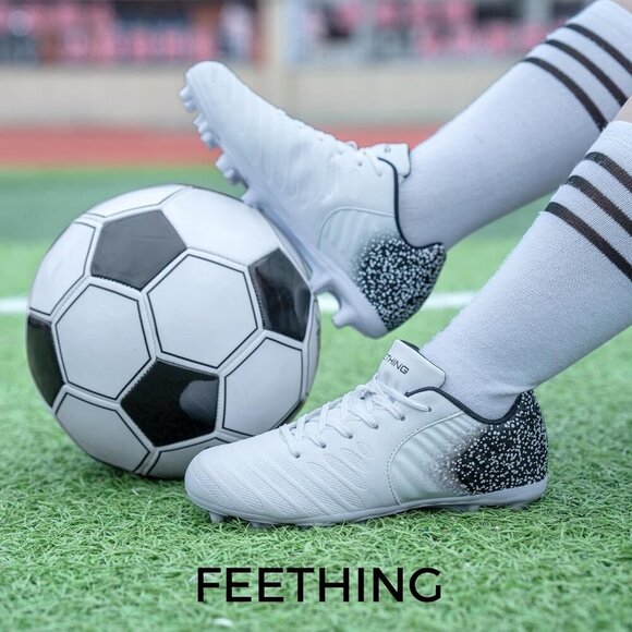 Women Soccer Cleats Firm Ground Light-Weight Youth Training Football Shoes - Picture 7 of 9